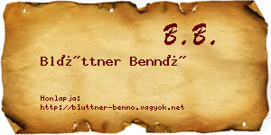Blüttner Bennó névjegykártya